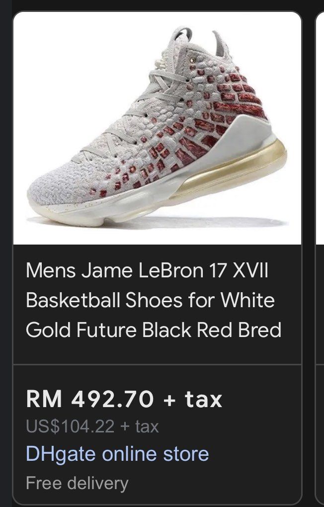 Nike lebron 17 dhgate top
