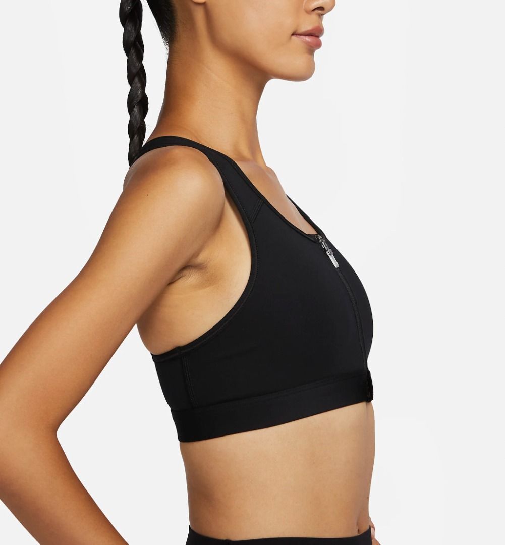 Nike Women's SMALL Shape Sports Bra Front Zip Racerback High