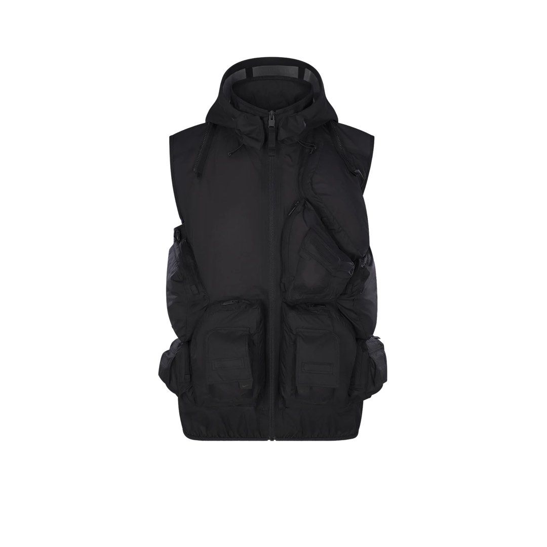 Deep Pockets Nylon Tech Jacket Black