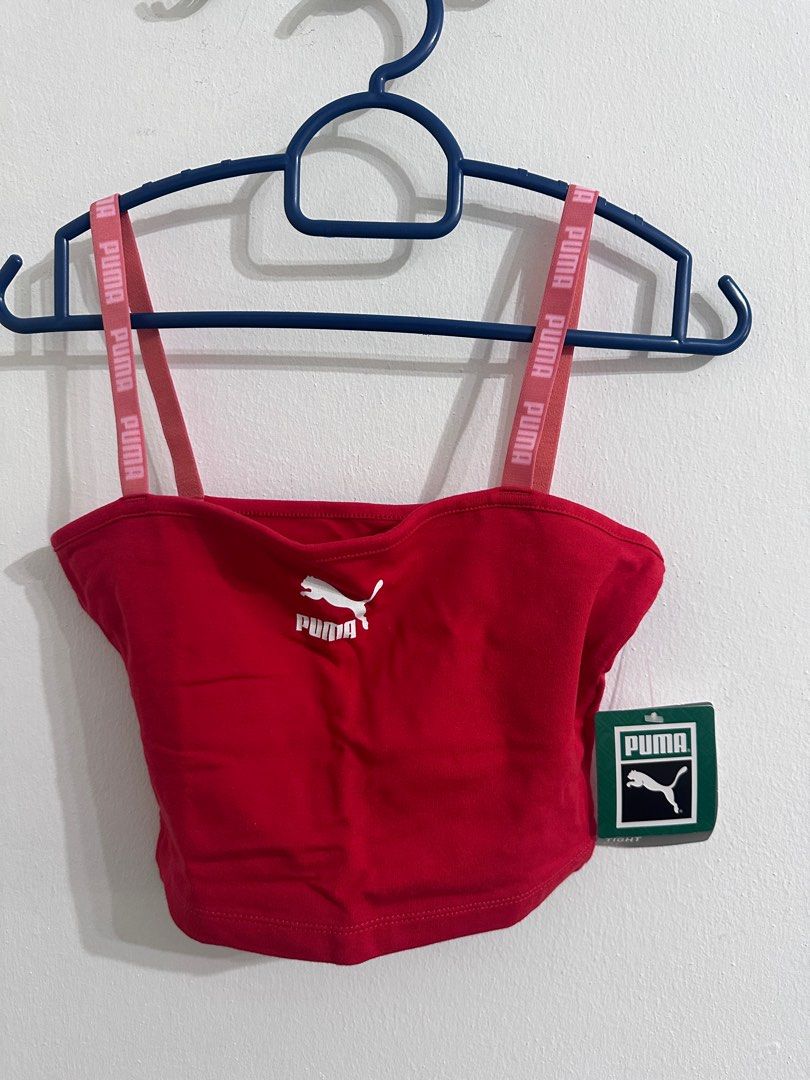 Red puma outlet crop top