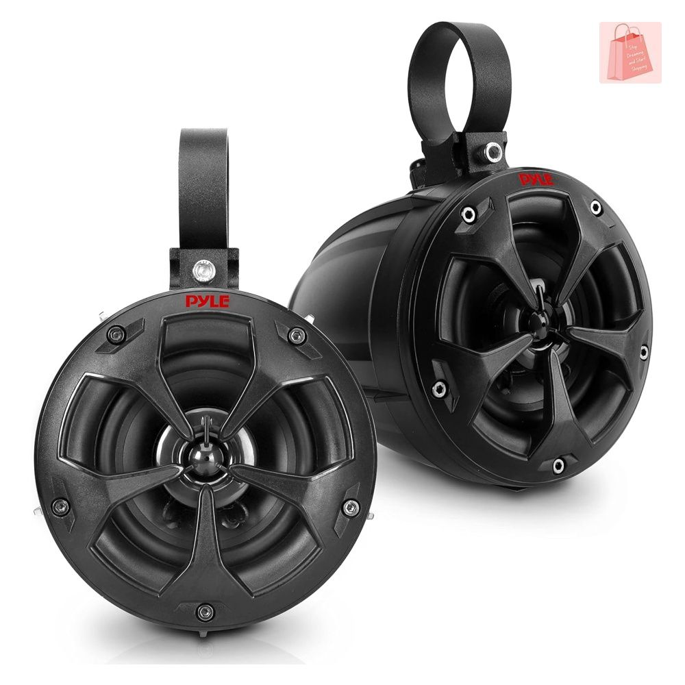 Waterproof stereo speakers discount