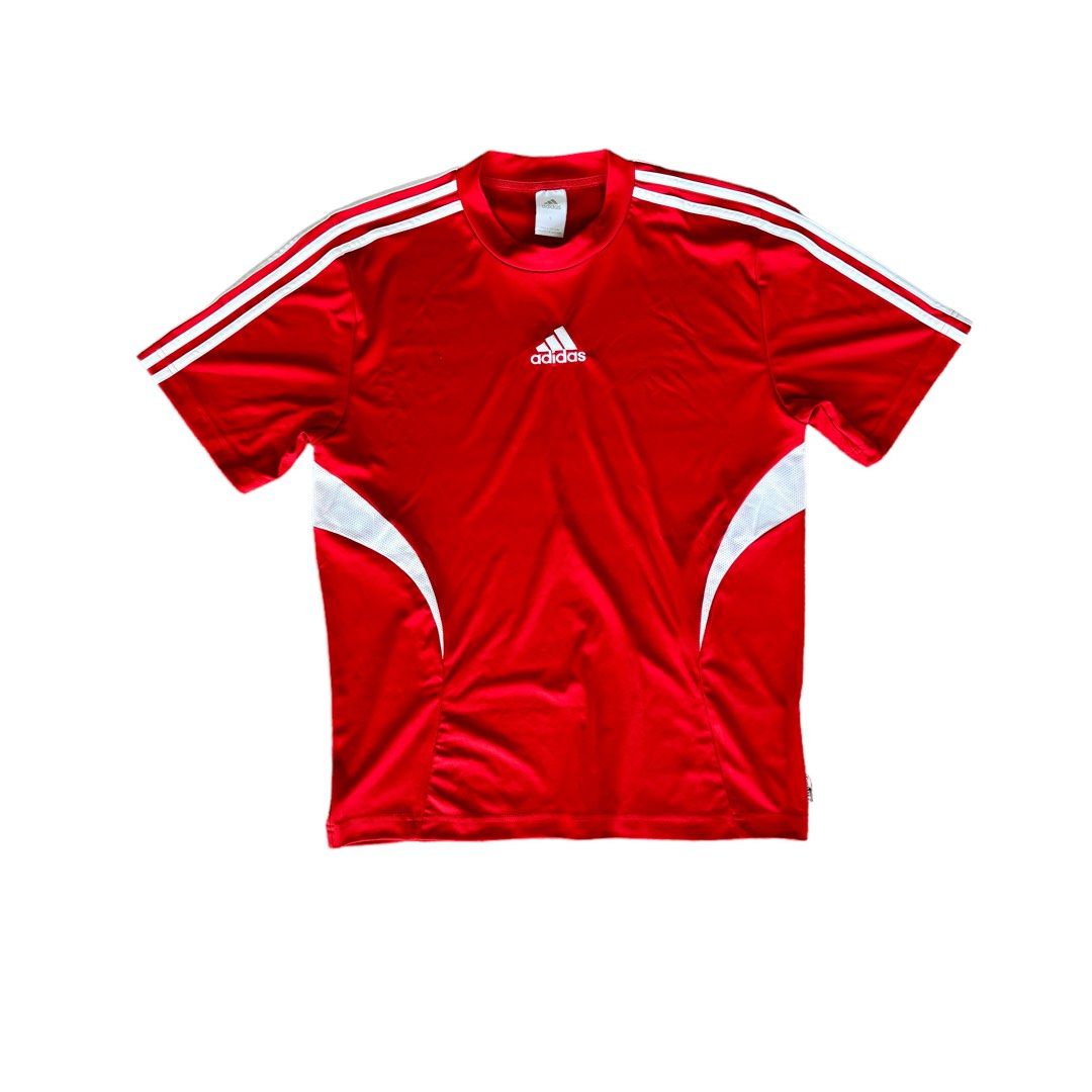 Red adidas hotsell shirt