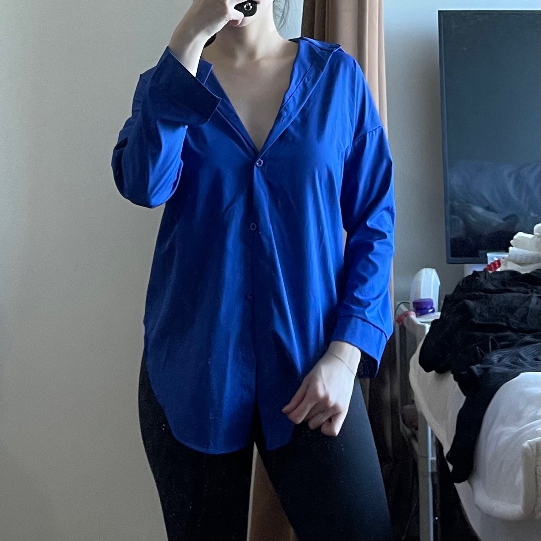 Royal Blue Paisley Mix Button Down