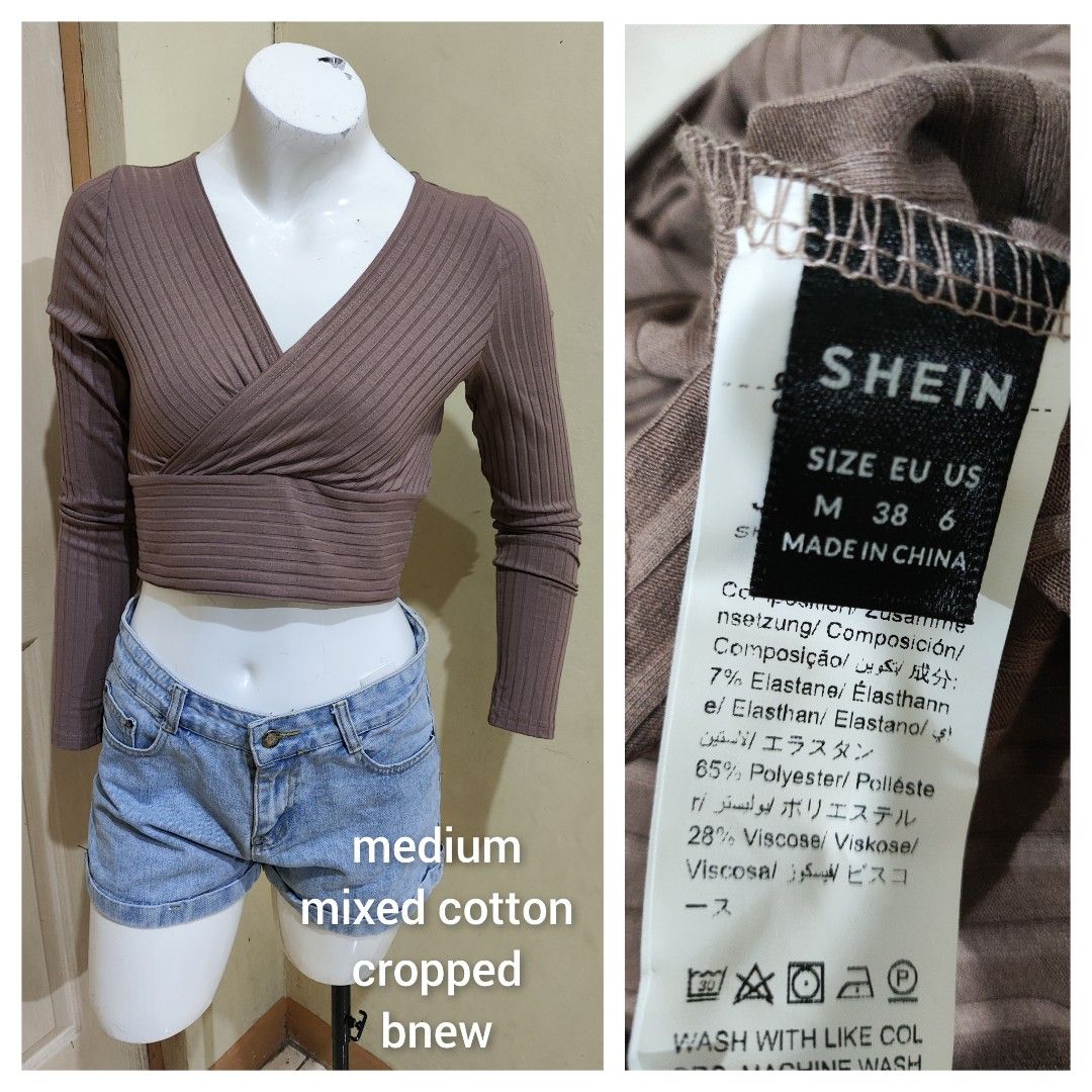 Shein Nude Crop Top, Women's Fashion, Tops, Others Tops on Carousell