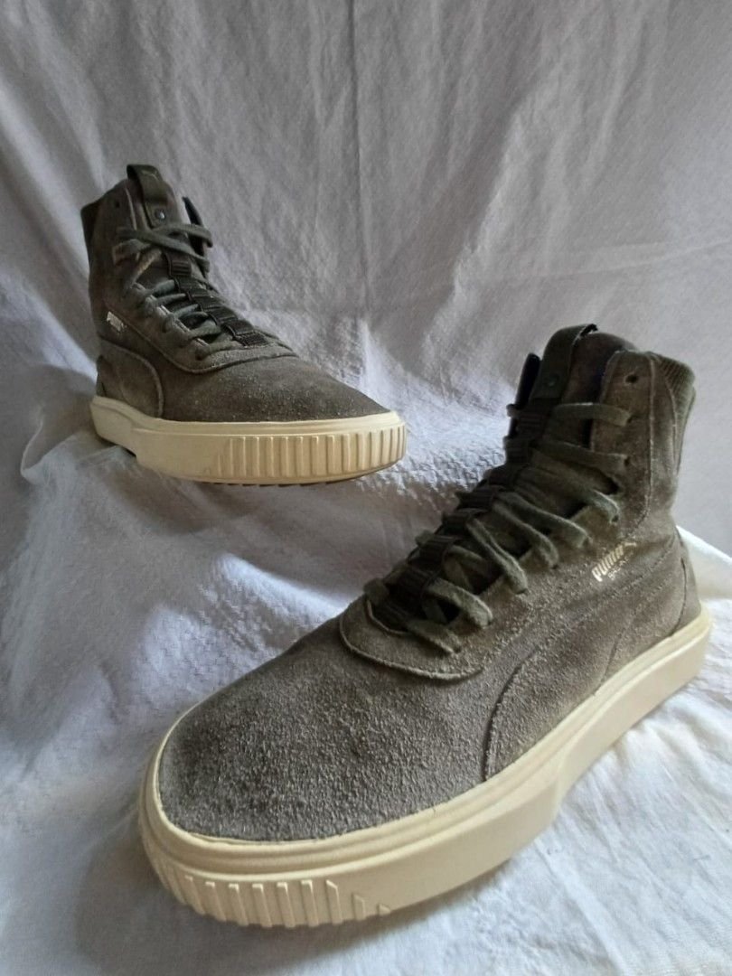 size 42 Puma Breaker High Suede Army Fesyen Pria Sepatu Sneakers di Carousell