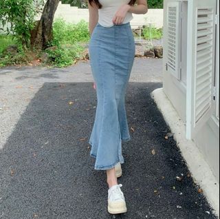 Plus size denim skirt malaysia online