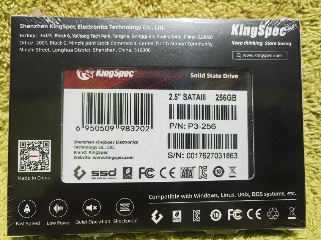 SSD 256GB KINGSPEC Brand (Category: Hard Disks & Thumbdrives) located in Taguig. Submitted by callidora_touchofelegance (Listing ID 1282840262, Image 3). Description: ✅SSD ✅ 256GB ✅BRANDNEW ✅BRANDED (KingSpec Brand) ✅Sealed Quality Guaranteed.