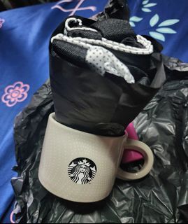 Starbucks Warm Gray Mug & Polka Tote (FREE SF)