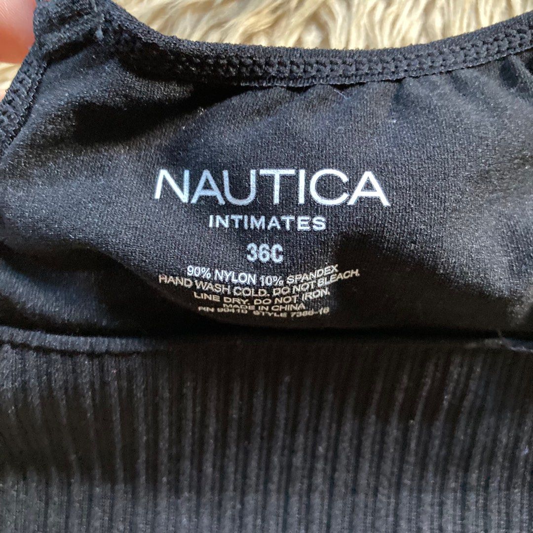 SUPER SALE! NAUTICA Sports/lounge black moulded bra 36C, Women's