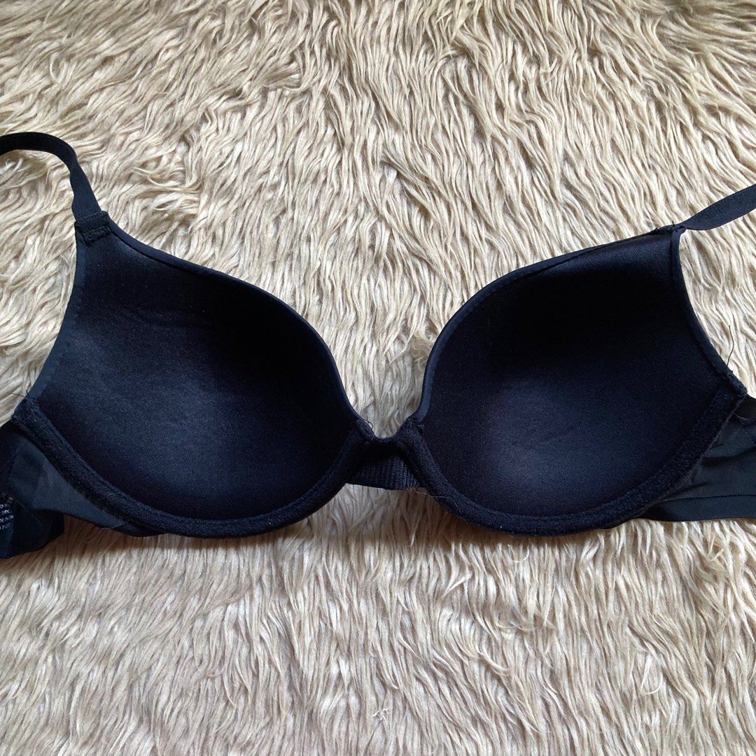 NEW Vince Camuto 34C Black Lace Padded Push-up Bra