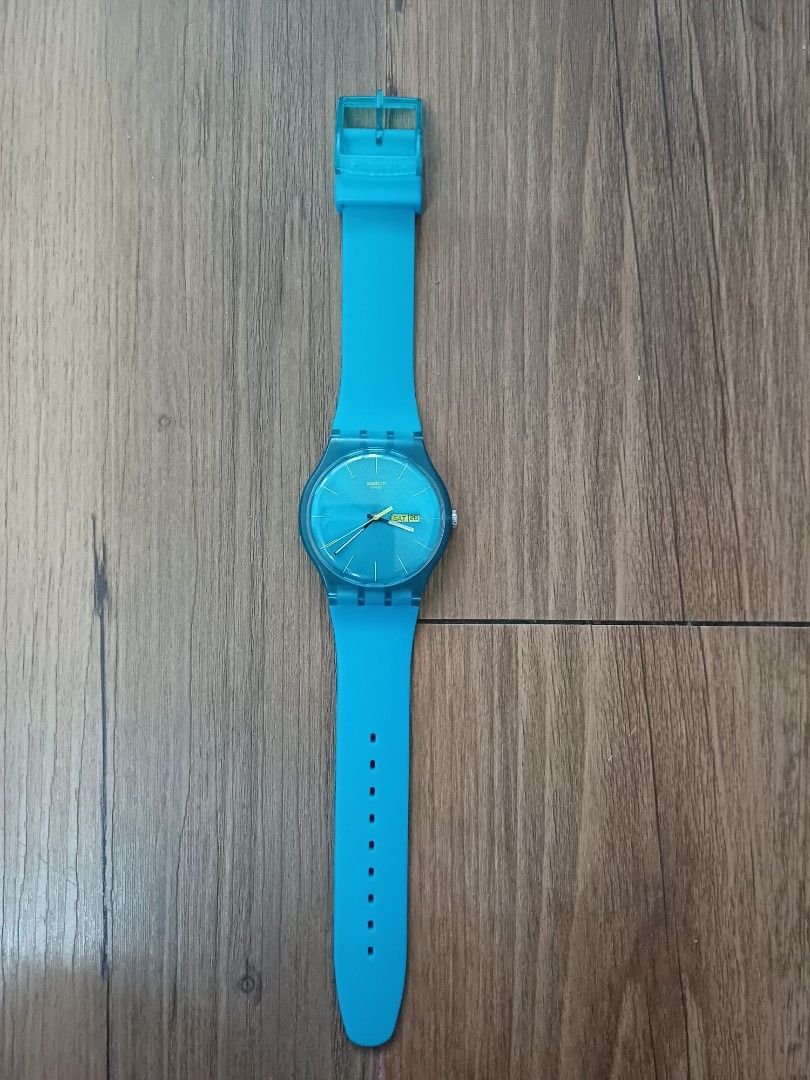 SWATCH SWISS TURQUOISE REBEL SUOL700 Women s Fashion Watches Accessories Watches on Carousell