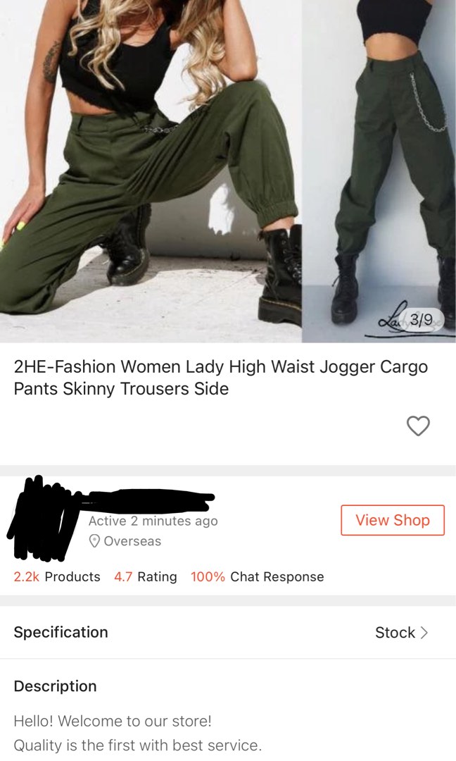 Subdued blue cargo pants, Women's Fashion, Bottoms, Jeans & Leggings on  Carousell