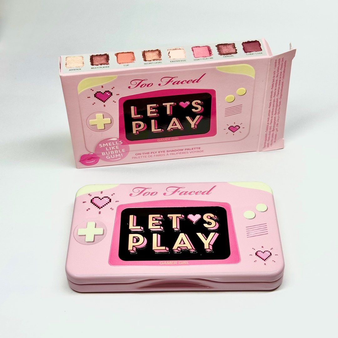 Too Faced Let's Play Eyeshadow Palette (Category: Makeup) located in Santa Maria. Submitted by grave.ty (Listing ID 1282985189, Image 3). Description: Too pretty 🥹😍🫶 Really nice 8 shades eyeshadow Packaging is also perfect! Magnetic Tin Can with perfect-sized mirror No more haggling please or It's mine 🤣 Authentic 💯 Complete with box See photos for more details 💌Message for orders or offers Shipping via Flash Express ₱60-₱80 pesos shipping 