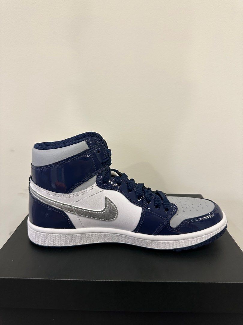 Blue and deals silver jordans
