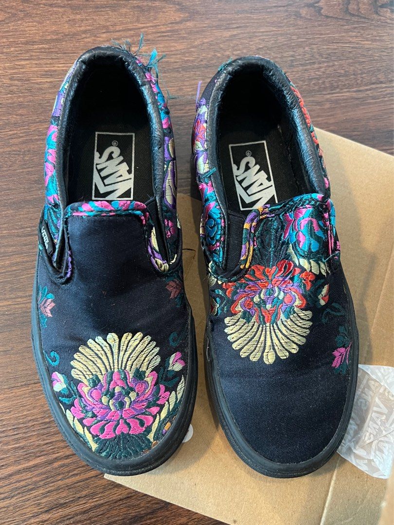 Vans festival satin slip on on sale