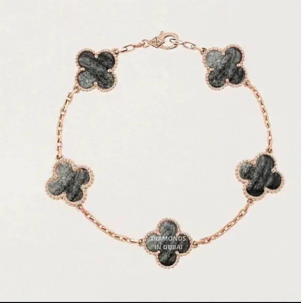 Black alhambra bracelet sale