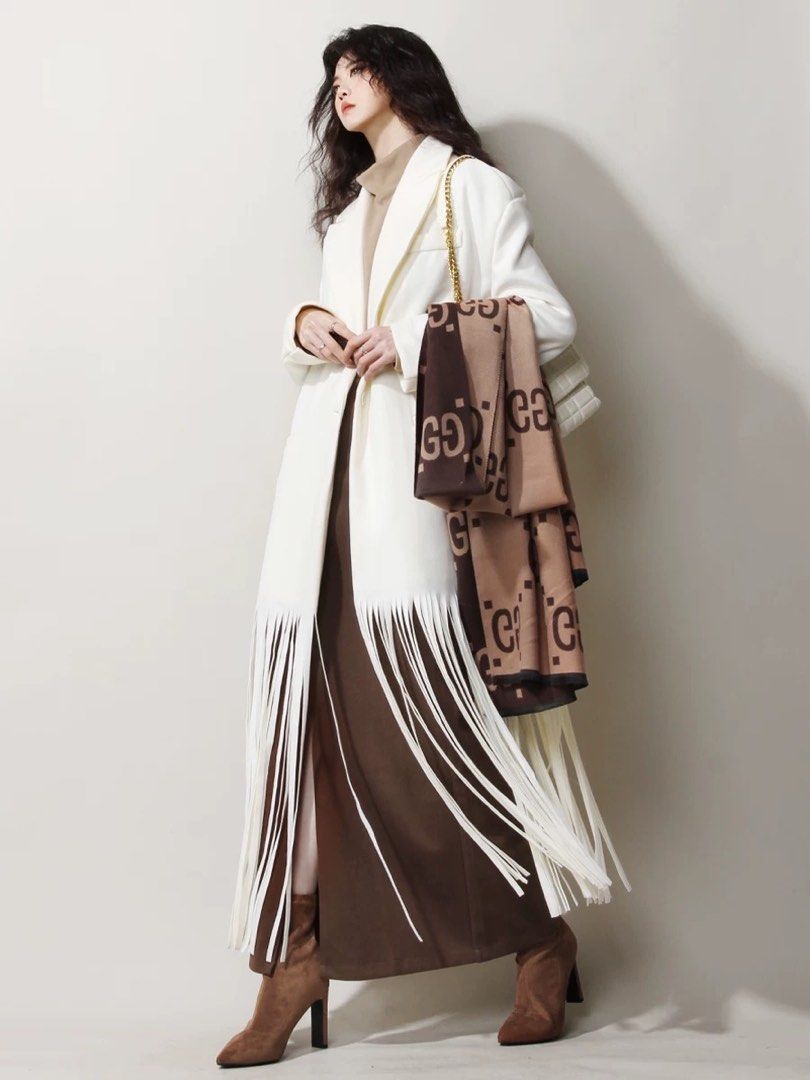 White fringe jacket womens hot sale