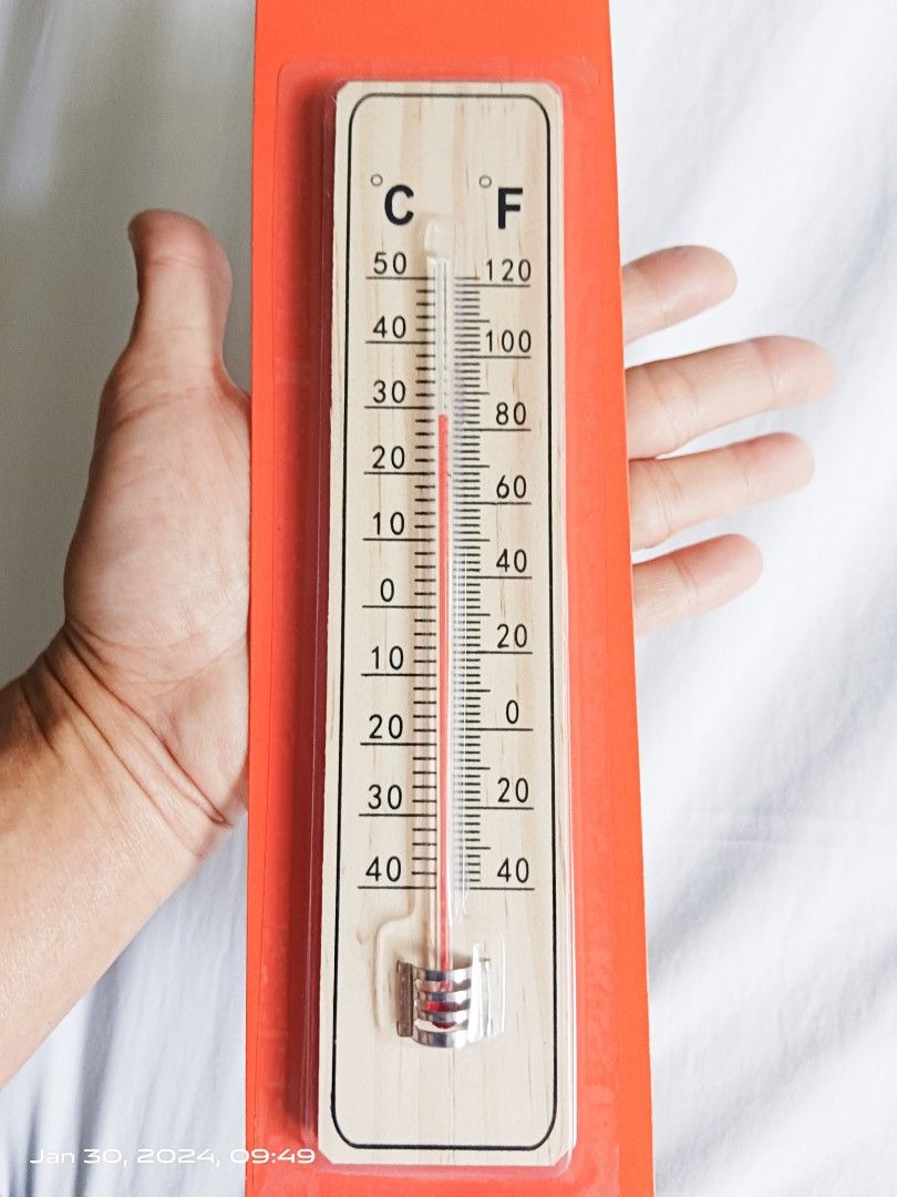 Room Thermometer 8.5" (Category: Thermometers) located in Manila. Submitted by mhar_declutter (Listing ID 1282832488, Image 1). Description: ✅Wooden Room Thermometer Length 8.5" This thermometer is designed for measuring room temperature..