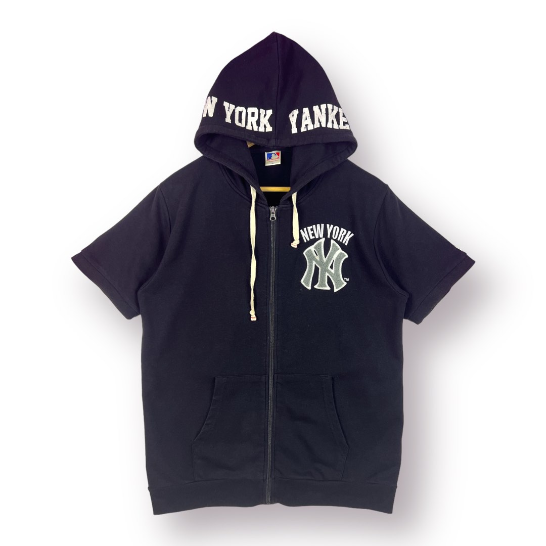 Short sleeve hotsell hoodie yankees