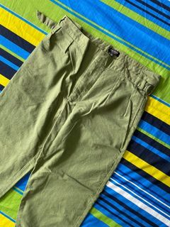 Zalora Basics Cropped Linen Pants