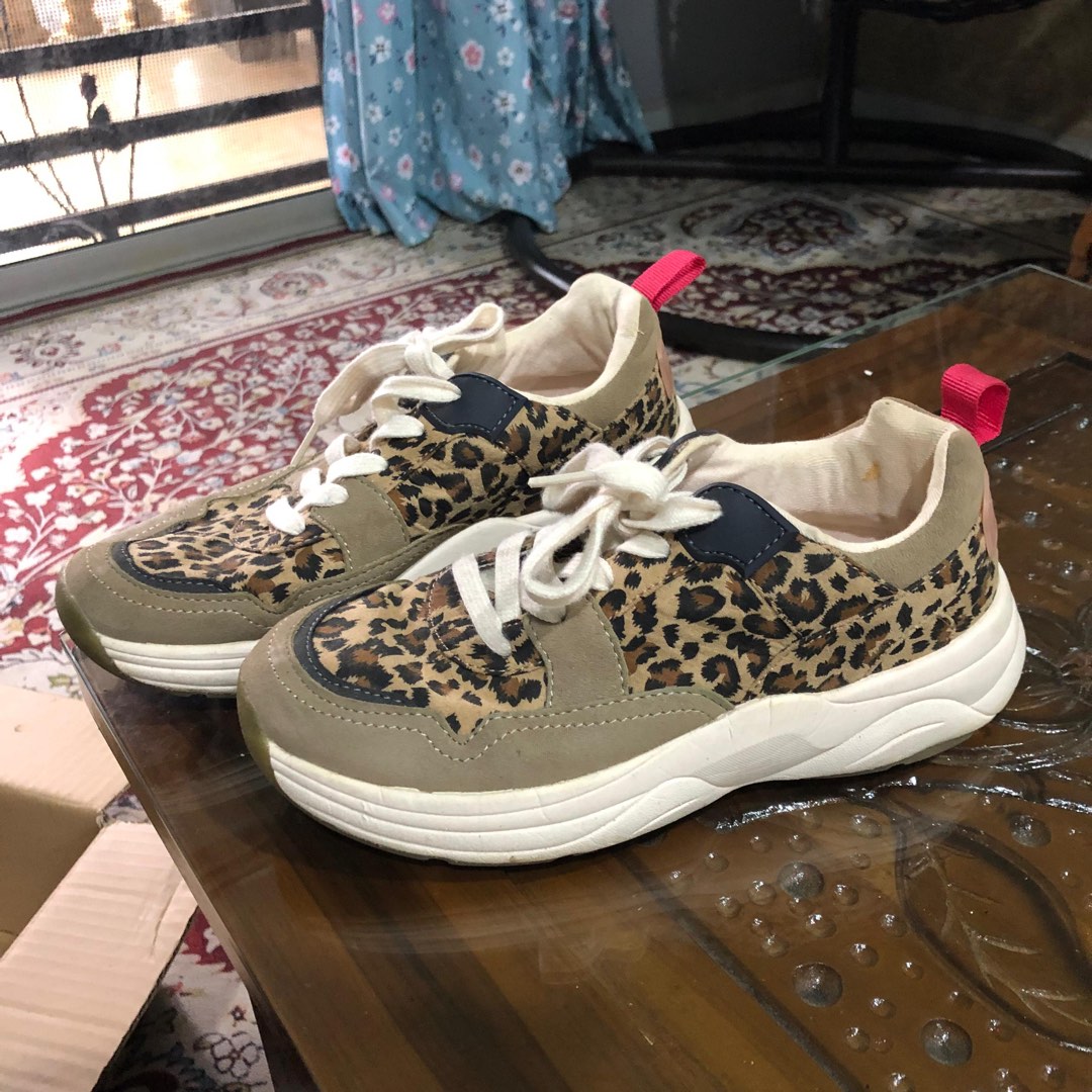 Zara leopard print sneakers best sale