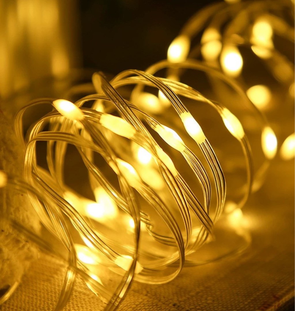 (W现货) 15-meter long warm white camping light string (waterproof remote control battery box), 150 LED string lights, 8 flashing modes, romantic atmosphere/decoration for celebration/indoor/camping, ultra-lightweight, easy to use, Portable LED Light String62859981476226111