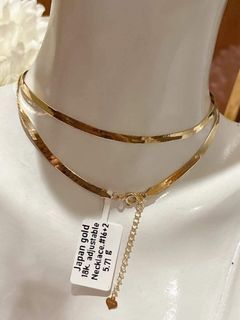 18K Japan Gold herringbone necklace