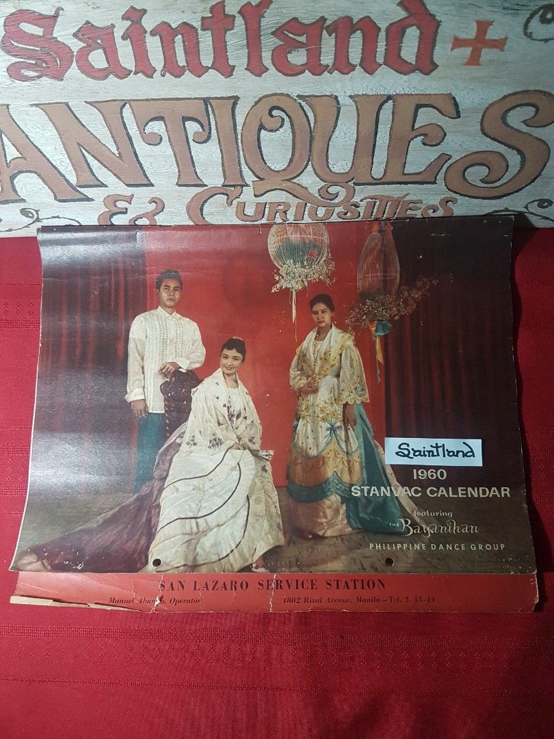 1960 Calendar Antique Kalendryo Vintage Complete Months Hobbies Toys