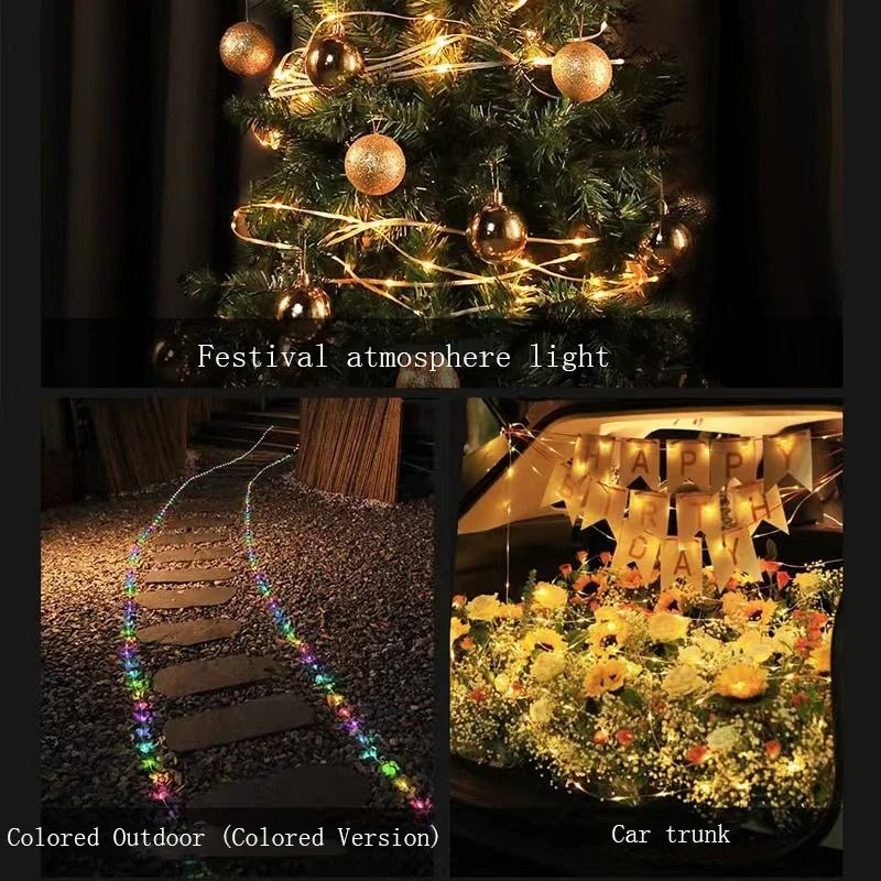 2-in-1 Camping Light LED Reel String Lights Outdoor USB Camping
