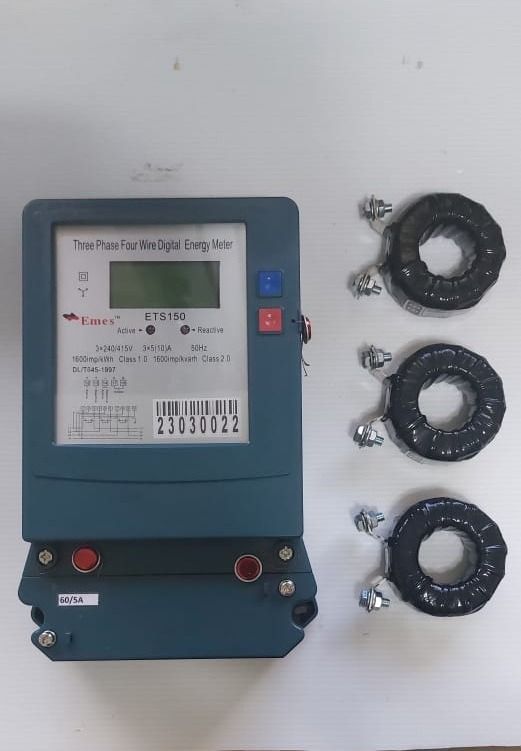 3 Phase 4 Wire Multi-Tariff Digital kWh Meter & 3 pieces current ...