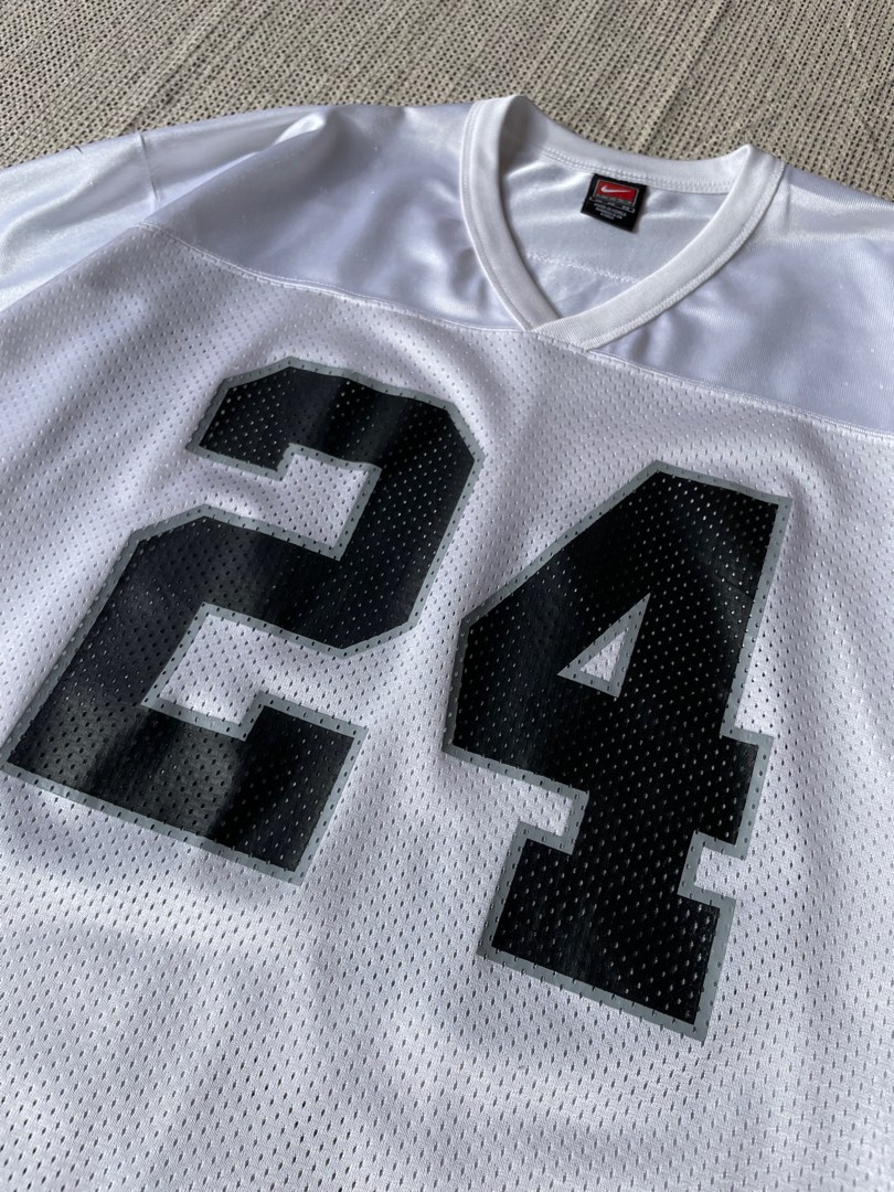 90s NFL Oakland Raiders LA White Jersey Charles Woodson Men s