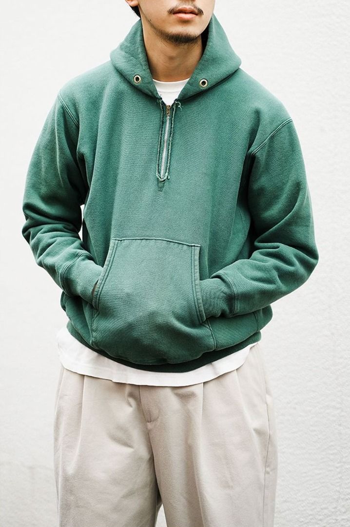 日本完售款2024SS A.PRESSE VINTAGE HALF ZIP SWEAT HOODIE COLOR 