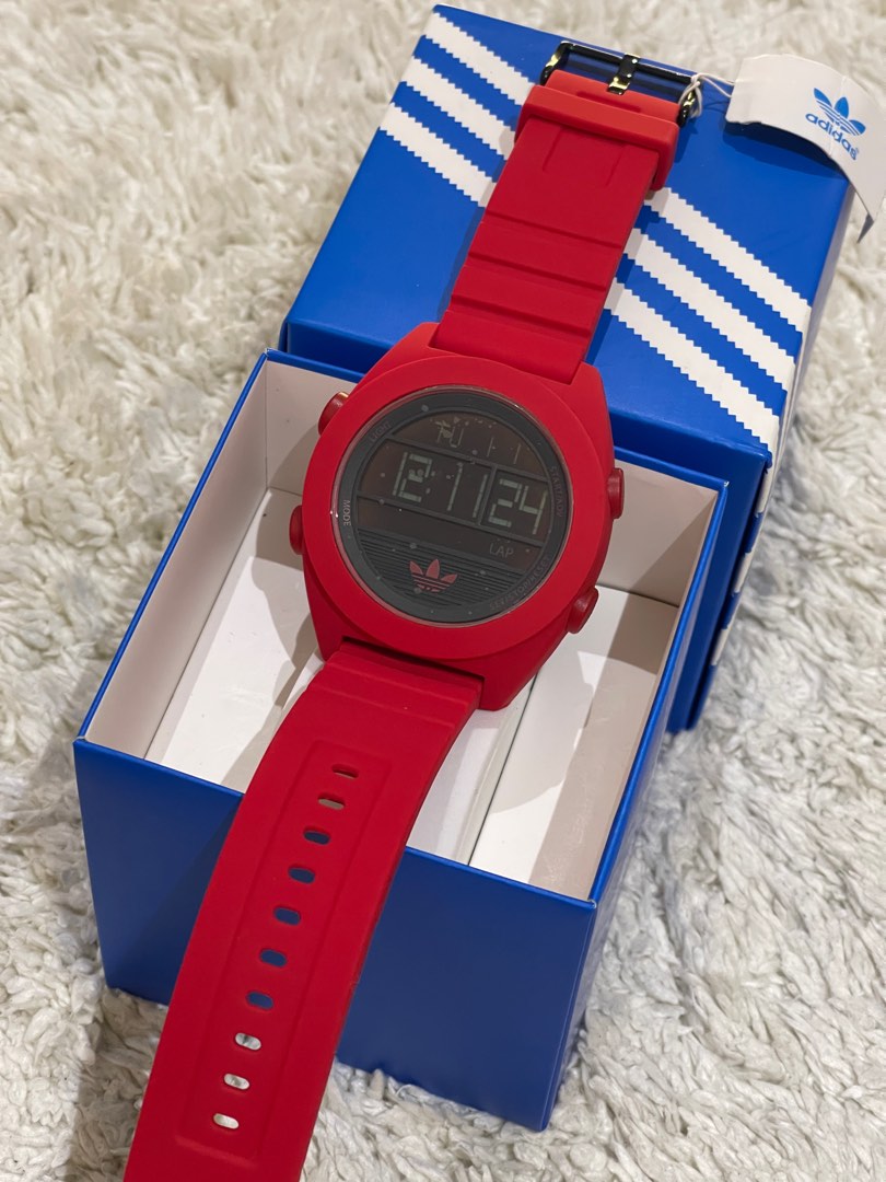 Adidas watch red 2025 colour