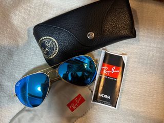 Authentic Rayban Blue Aviator Large Metal RB3025 112/17