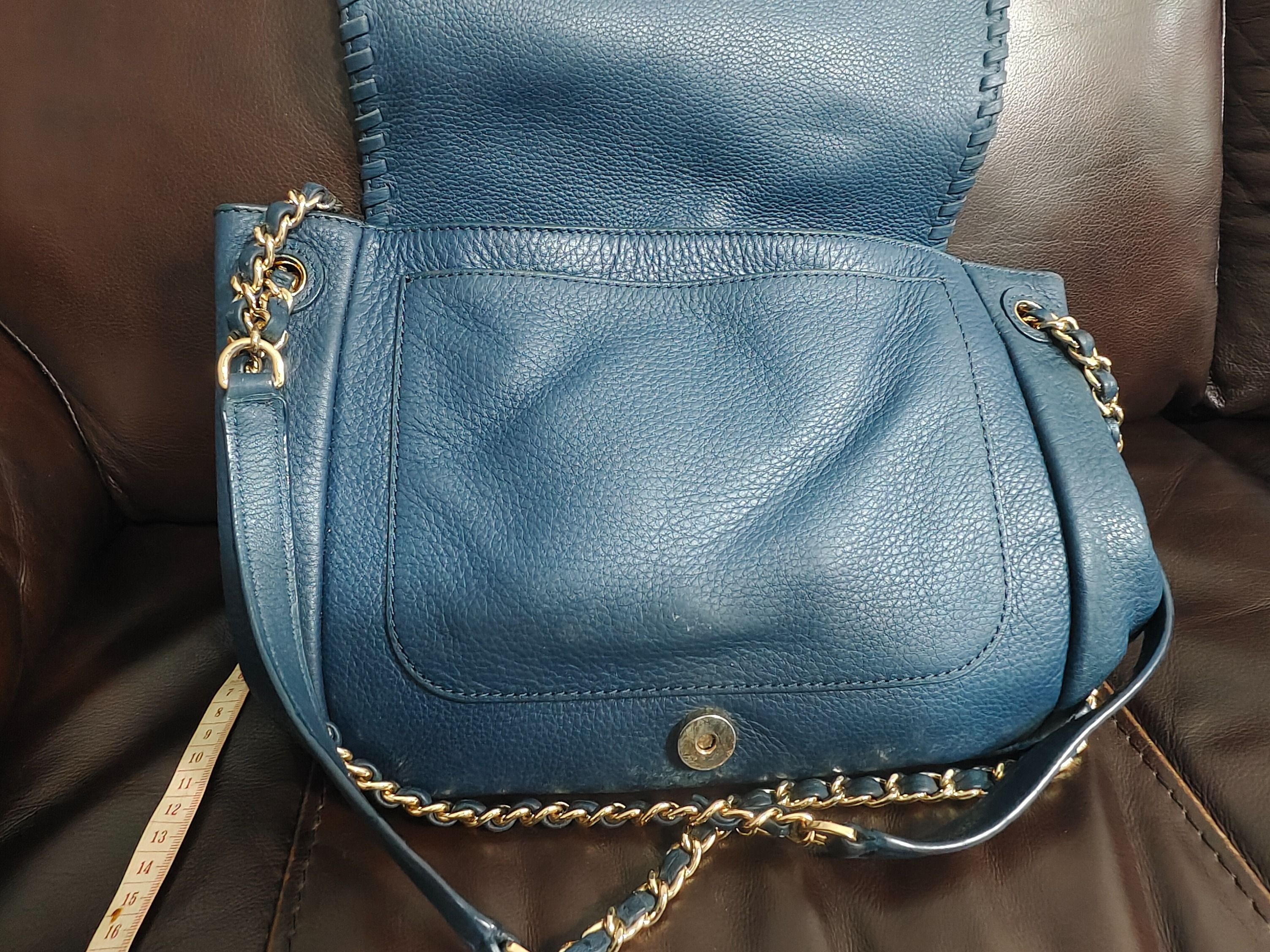 Authentic Tory Burch Clutch Bag Navy Blue