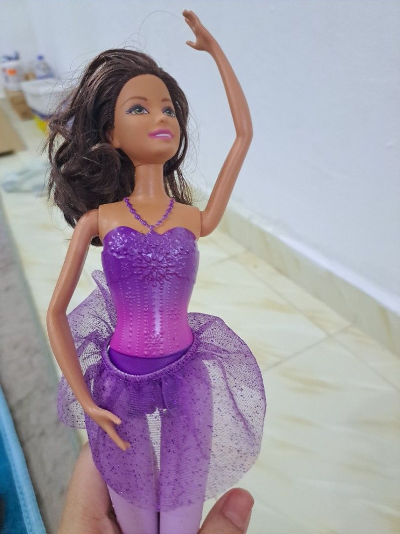 Barbie purple ballerina doll sales