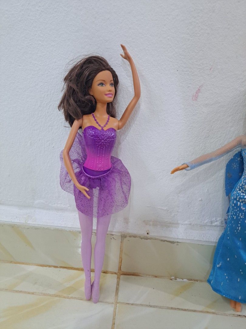 Barbie purple ballerina doll sales