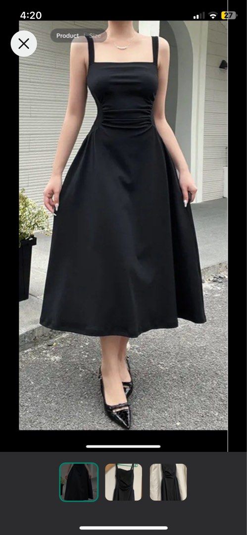 Black Dress (Category: Dresses) located in Minalin. Submitted by declutter_ry (Listing ID 1283209322, Image 2). Description: Bought here sa carousell for ₱350. Now selling for only ₱200. Used only once sa event noong December Super ganda ng fit! Lakas makasexy, mahihighlight ang curve mo dito legit hahaha Good for formal/semi-formal event No issues Fits xs-s frame Below the knee ang length super ganda! Bilhin nyo na! Good buy!.