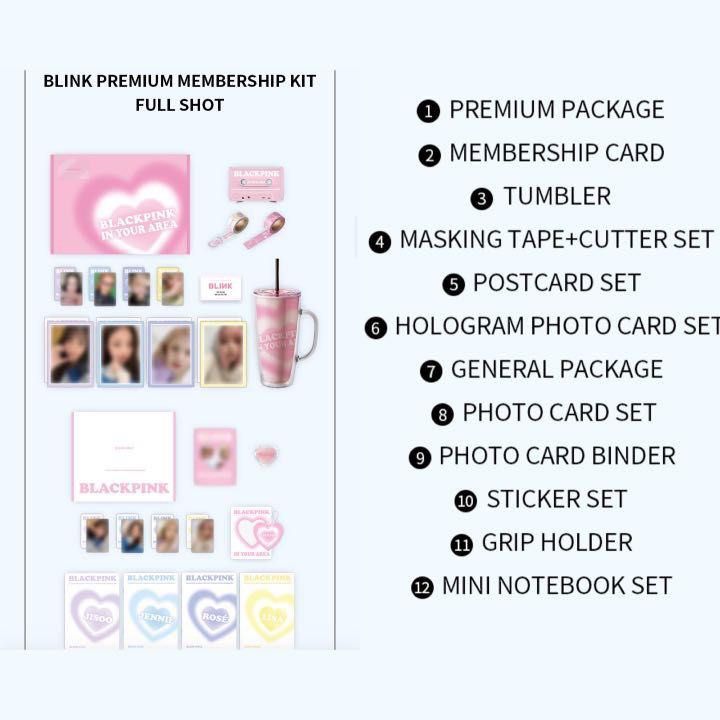 BLACKPINK BKINK プレミアムメンバーシップキット BLACKPINK GLOBAL OFFICIAL FANCLUB BLINK Membership Kit