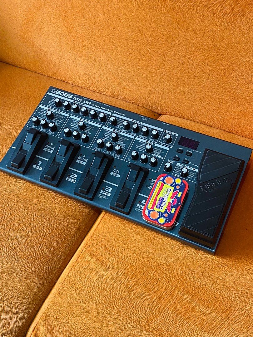 Boss ME80 - Guitar Effects- RUSH (Category: Musical Instruments) located in Pasig City. Submitted by gievillarin (Listing ID 1283169450, Image 2). Description: Boss Me80 with box Slightly used sa church services Protected with foam and gigbag Inclusions: Unit Box and Manual Note: Psu and gig bag is not included Rfs: need cash, will convert to analog. .