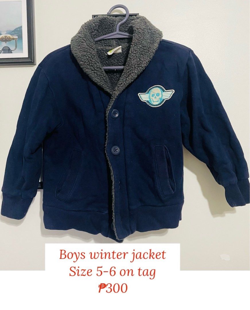 Boys Winter Jacket size 5 6 on tag Babies Kids Babies Kids Fashion on Carousell