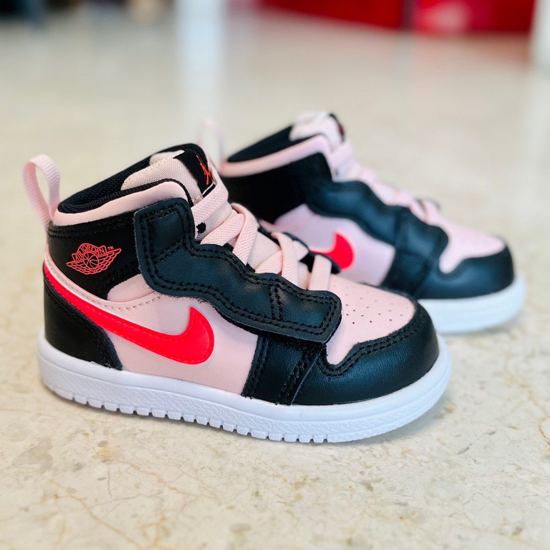 BRAND NEW Air Jordan 1 Mid Alt Black Pink Babies Kids Babies