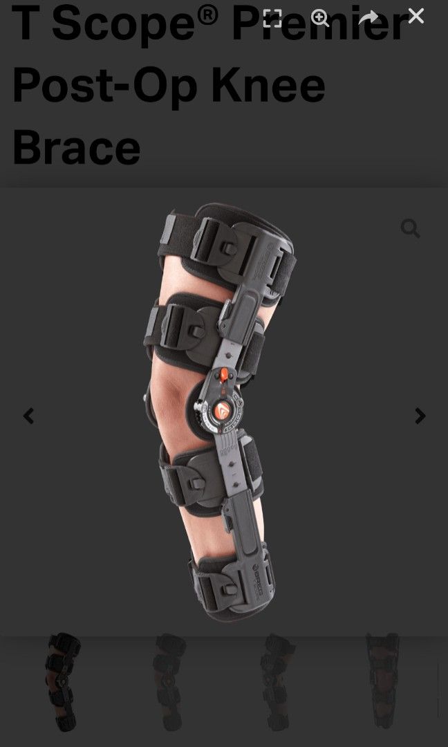 BREG T Scope Premier Post Op Hinged Adjustable Padded Knee Brace Right Or  Left