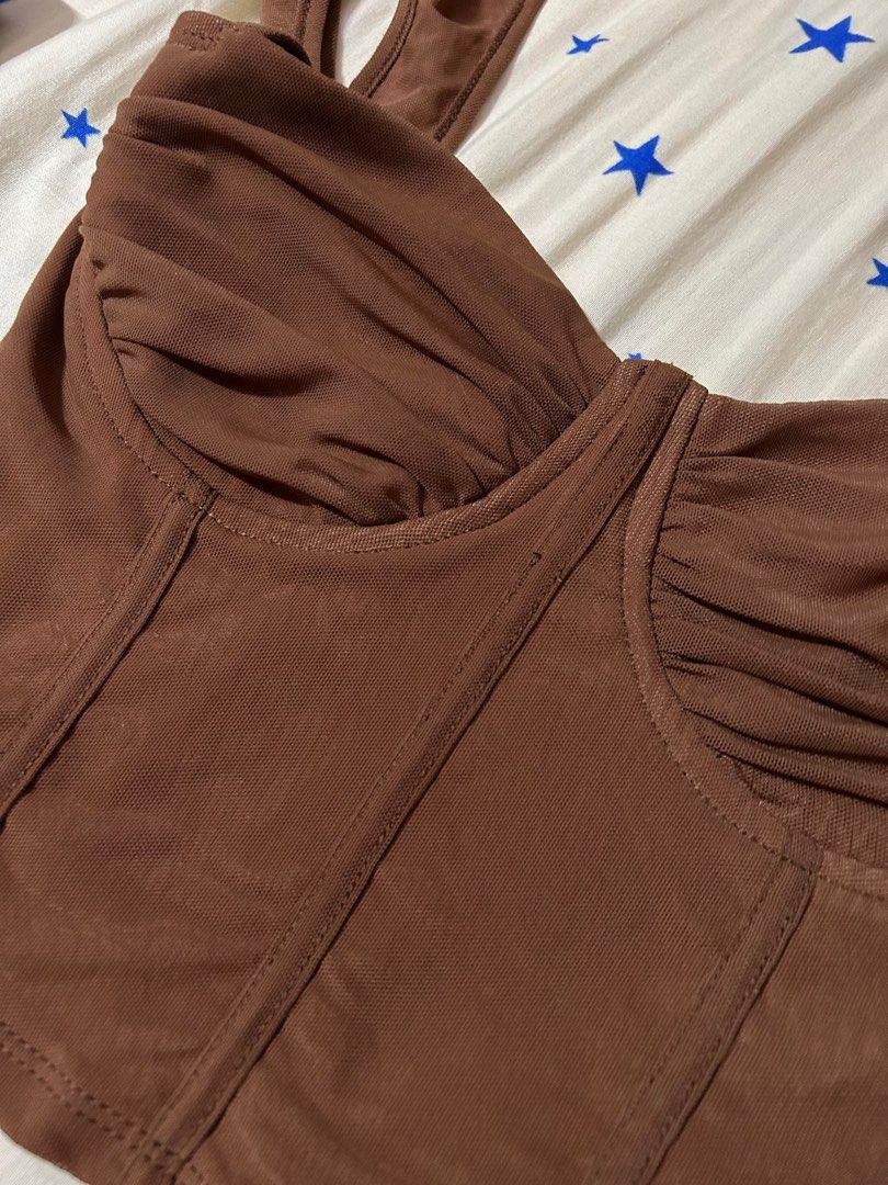 Brown Corset (Category: Others Tops) located in San Jose del Monte. Submitted by arbythings (Listing ID 1283270132, Image 3). Description: from Shein Size XS but fits S too (23-28” waistline) Highly stretchable fabric Never worn! Bought for a wedding but the theme changed so this to wasn’t used at all. Very pretty and flattering fit Bought for 370, last price na po .