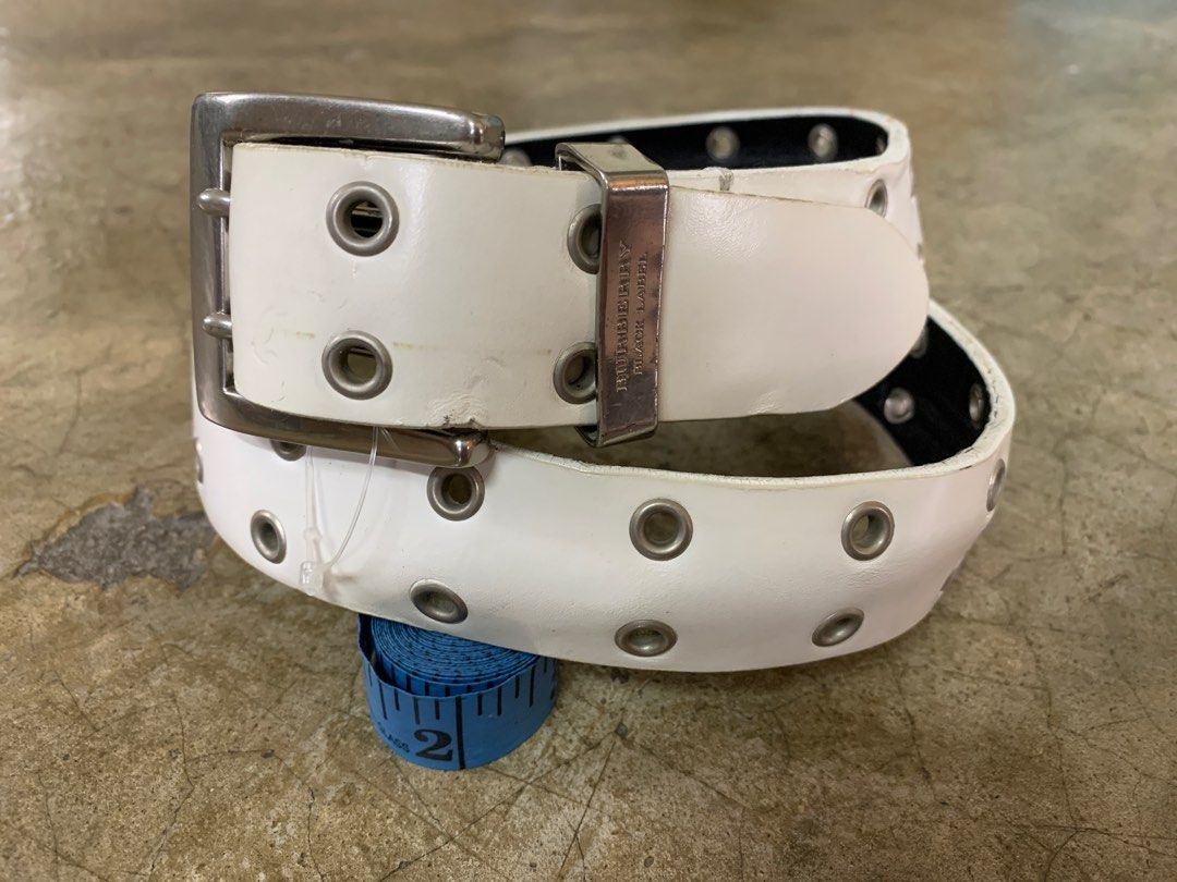 burberry black label london leather belt vintage vtg og RRL WIP Y2K white,  Men's Fashion, Watches & Accessories, Belts on Carousell