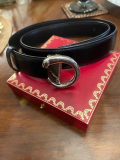 Cartier Panthere Black Calf Leather Belt