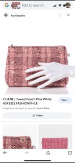 Chanel tweed clutch bag
