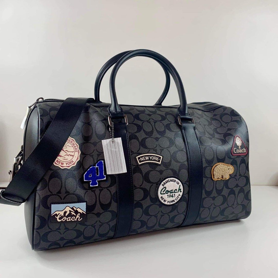 Coach voyager bag with travel patches new arrivals