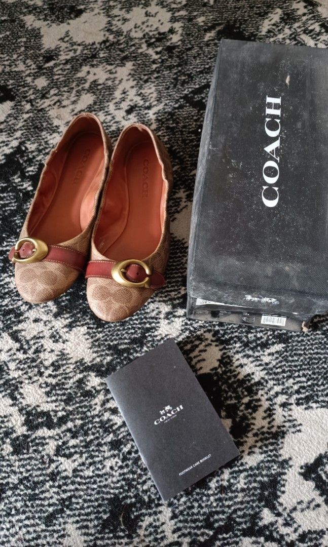 Coach stanton signature buckle ballet new arrivals flats