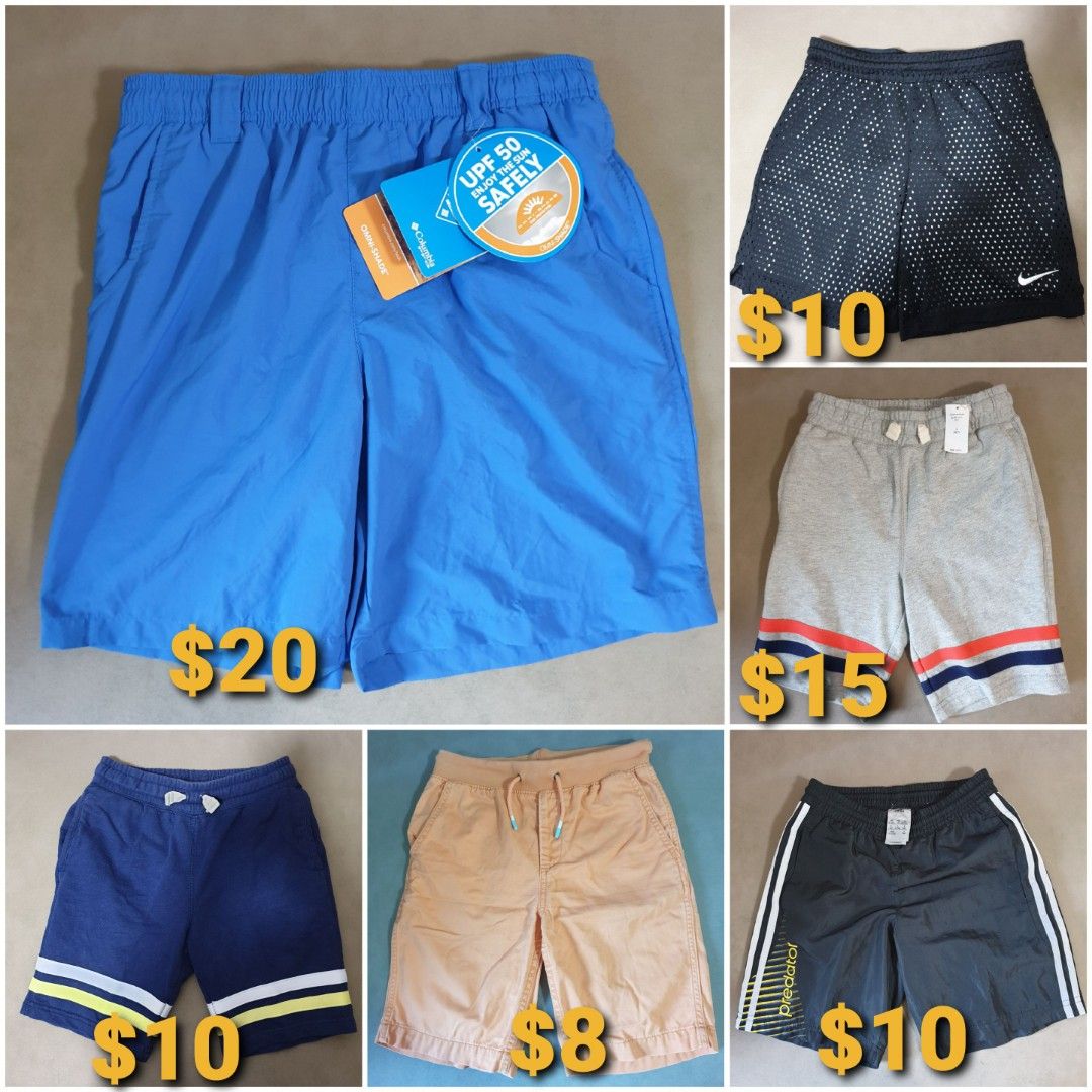 Columbia Sun Protection Shorts/Nike Dri-Fit/Gap Kids/Adidas Kids